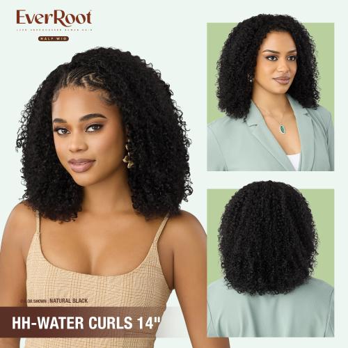 Outre EverRoot 100% Unprocessed Human Hair Half Wig – HH-Water Curls 14"*