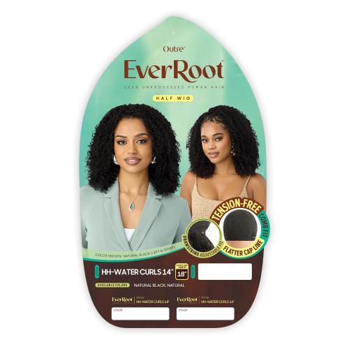 Outre EverRoot 100% Unprocessed Human Hair Half Wig – HH-Water Curls 14"*