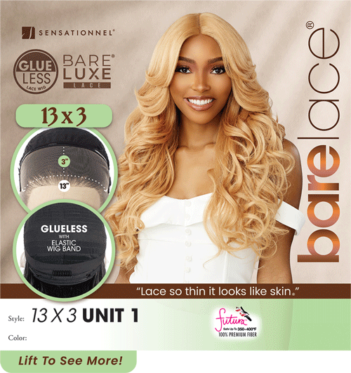 Sensationnel 13x3 HD Glueless Pre Plucked Wig  Bare Lace Unit 1 BL133001