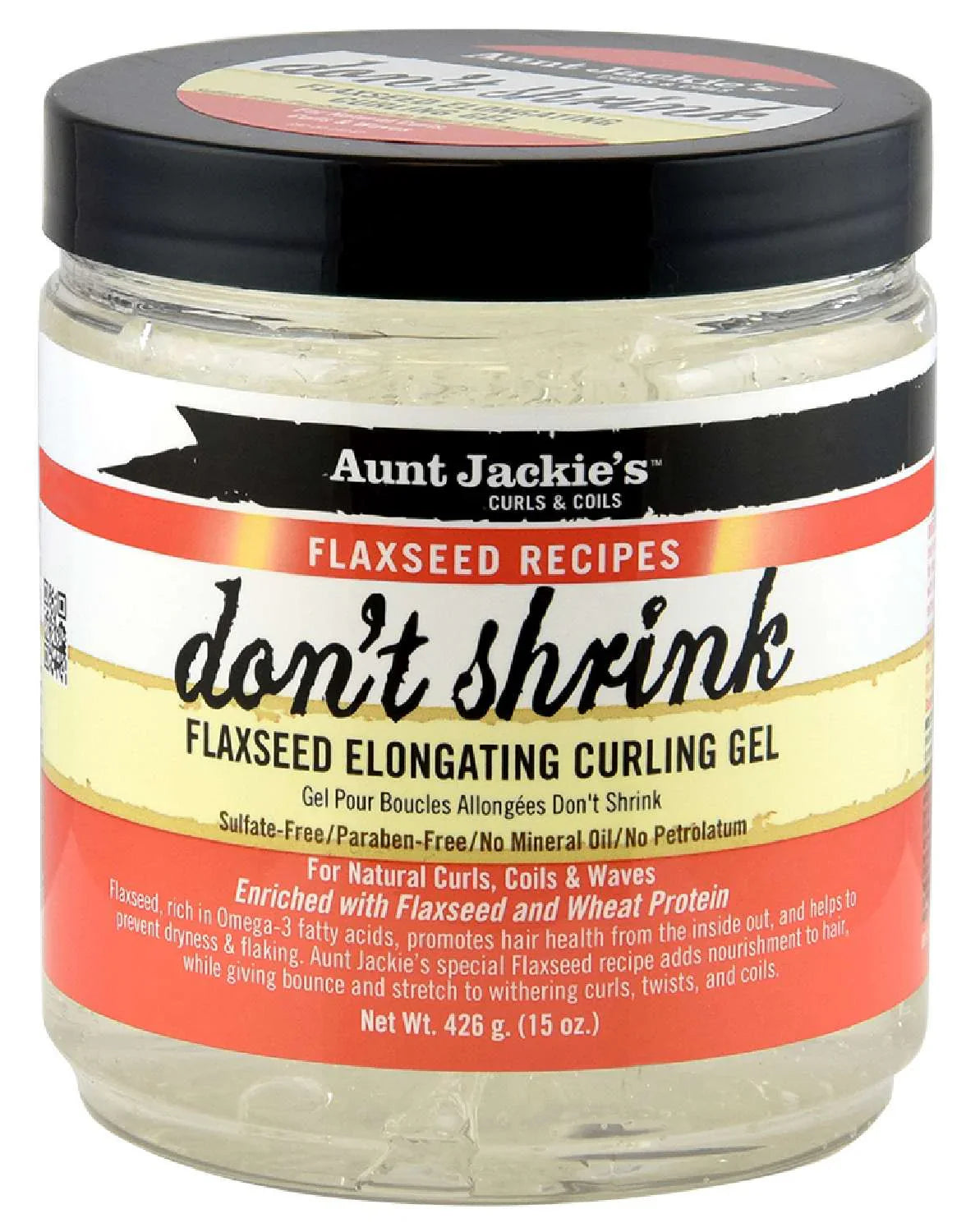 Aunt Jackie’s Don’t Shrink Flaxseed Elongating Curling Gel – 15 oz - Elevate Styles