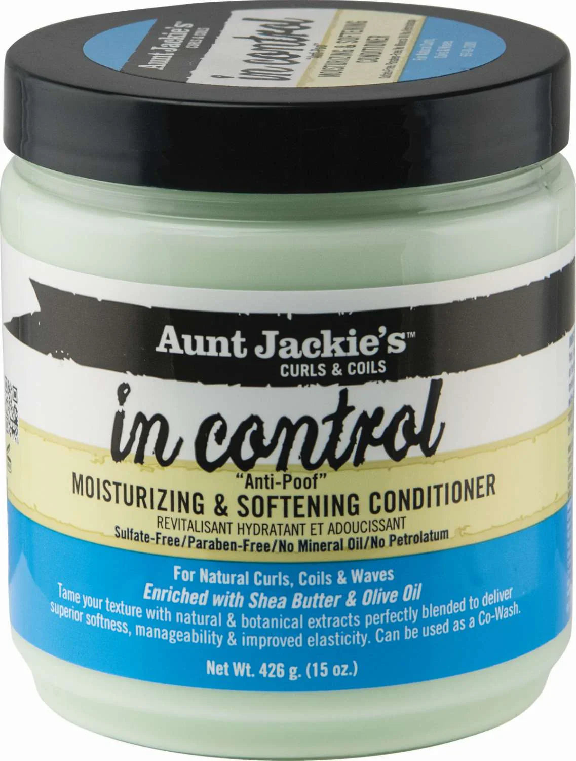 Aunt Jackie’s In Control “Anti-Poof” Moisturizing & Softening Conditioner – 15 oz - Elevate Styles