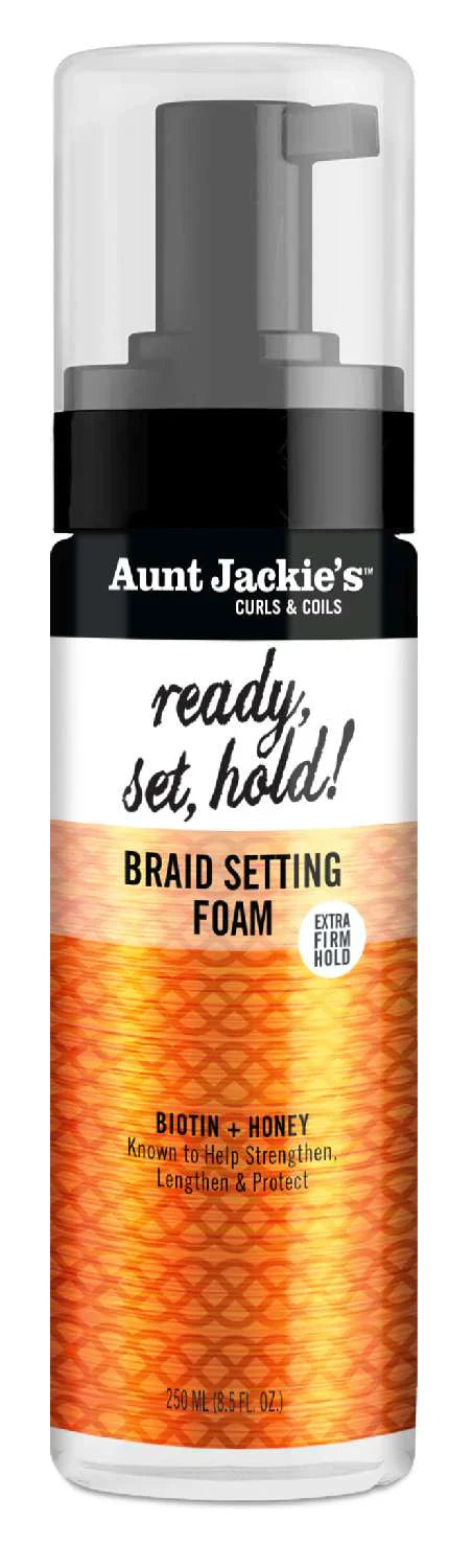 Aunt Jackie's Curls Coils Ready, Set, Hold! Braid Setting Foam