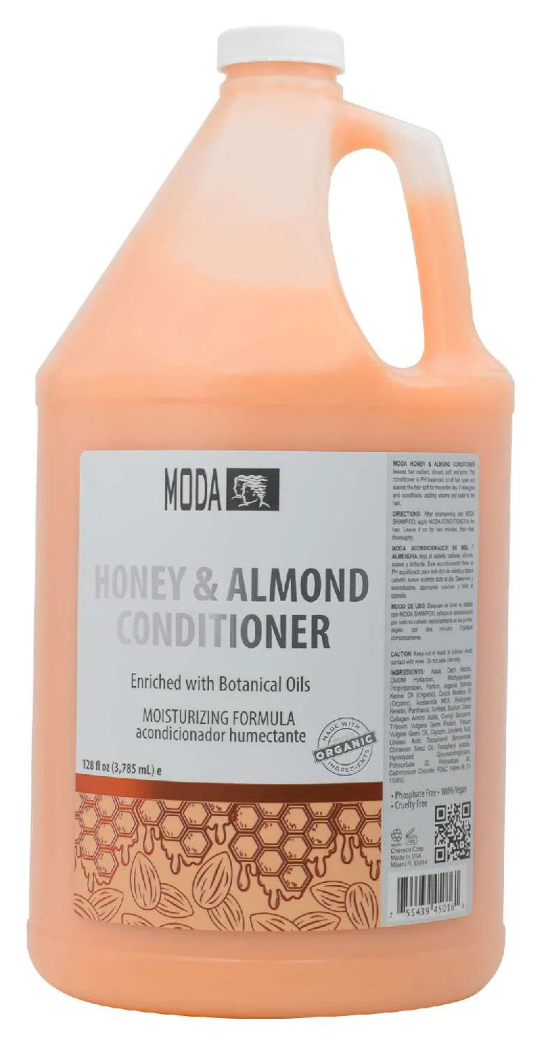 MODA Honey & Almond Conditioner with Botanical Oils – Moisturizing Formula, 128 oz