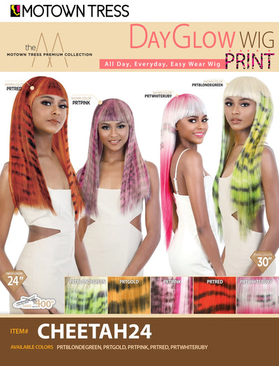 MOTOWN TRESS DAY GLOW WIG CHEETAH24 - Elevate Styles
