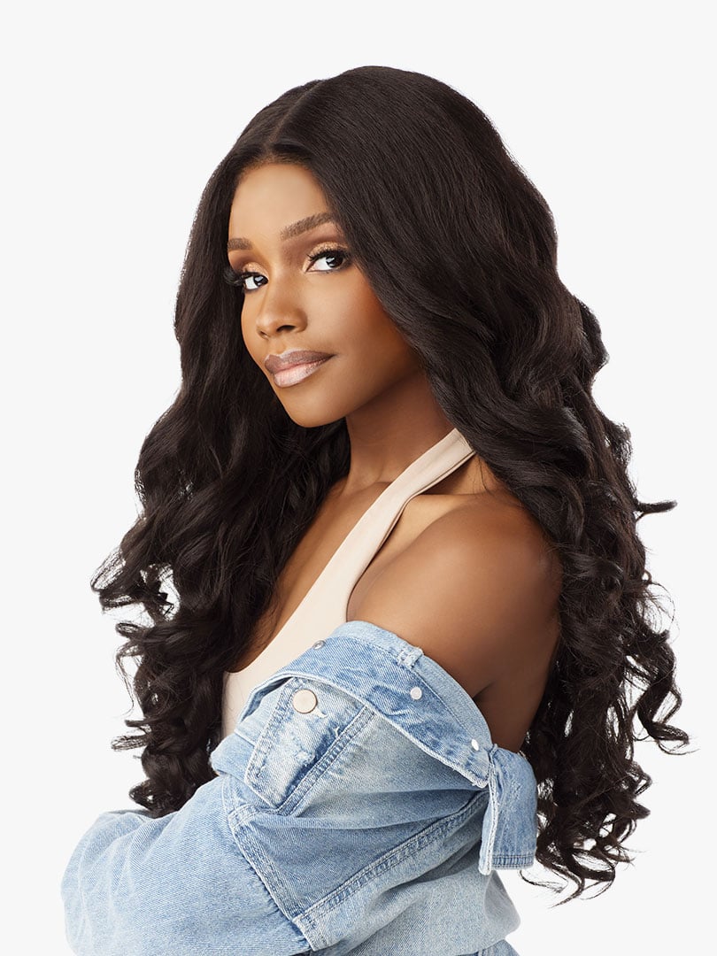 Sensationnel Curls Kinks & Co Kinky Edges Y Part Kinky Loose Spiral 24" Lace Front Wig KEYPKLSP24 - Elevate Styles