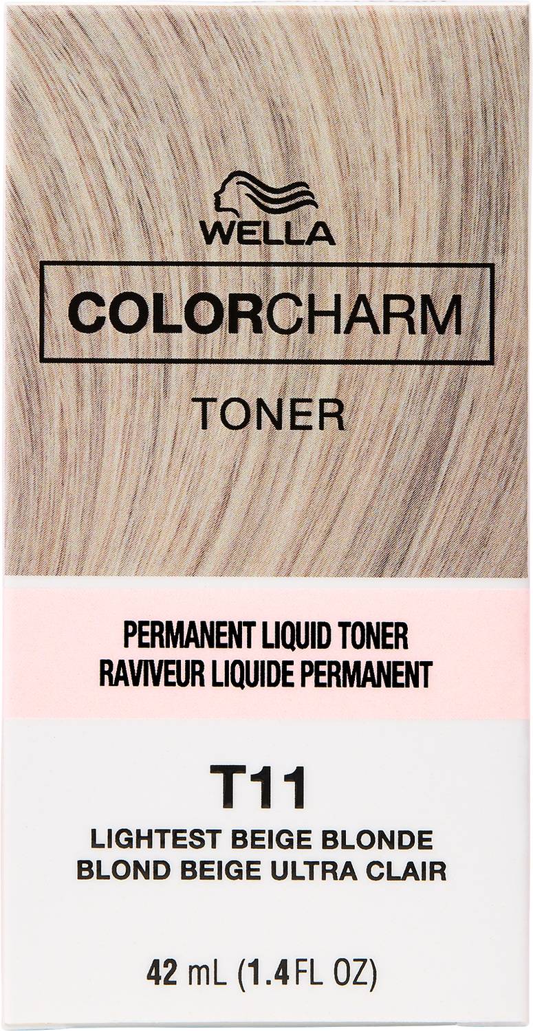 Wella Color Charm Permanent Liquid Toner T11 Lightest Beige Blonde – 1.4 fl oz - Elevate Styles