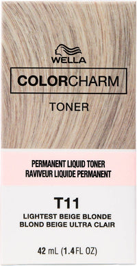 Thumbnail for Wella Color Charm Permanent Liquid Toner T11 Lightest Beige Blonde – 1.4 fl oz - Elevate Styles