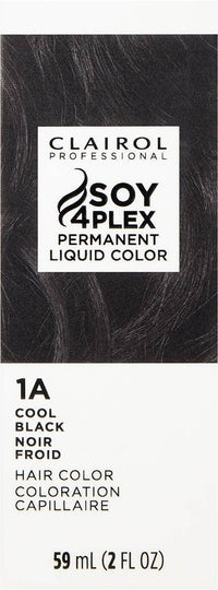 Thumbnail for Clairol Professional Soy4Plex Permanent Liquid Color 1A Cool Black – 2 fl oz - Elevate Styles