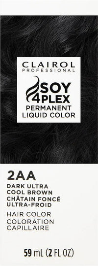 Thumbnail for Clairol Professional Soy4Plex Permanent Liquid Color 2AA Dark Ultra Cool Brown – 2 fl oz - Elevate Styles