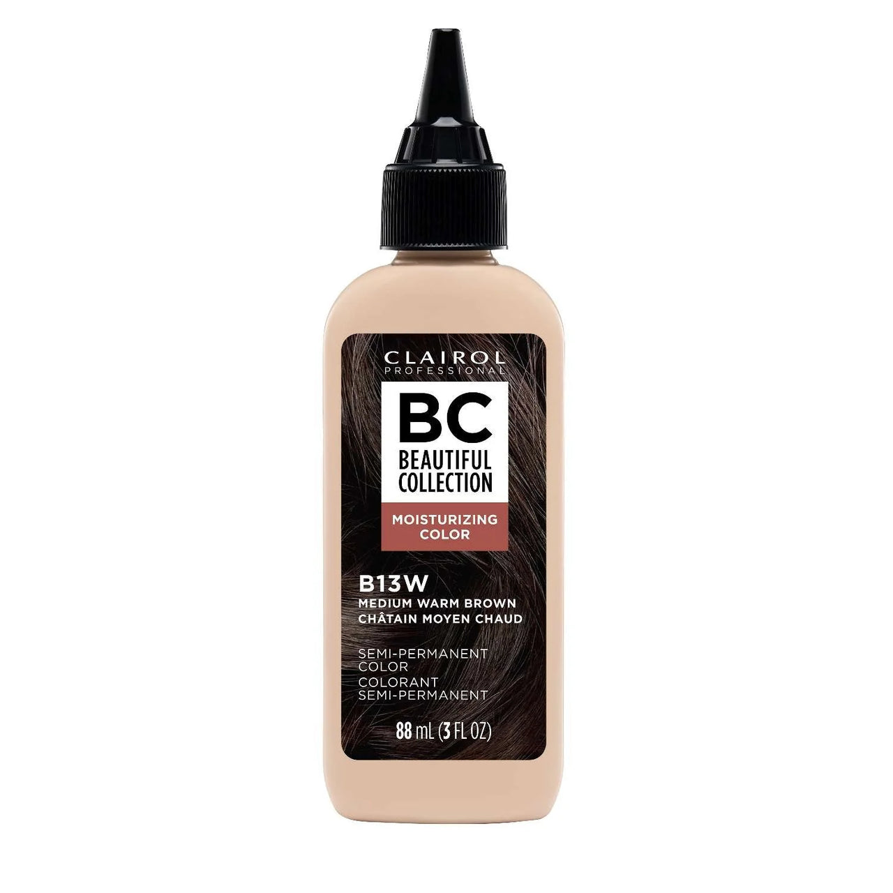 Clairol Professional Beautiful Collection Semi-Permanent Hair Color - 3 oz (B13W Medium Warm Brown) - Elevate Styles