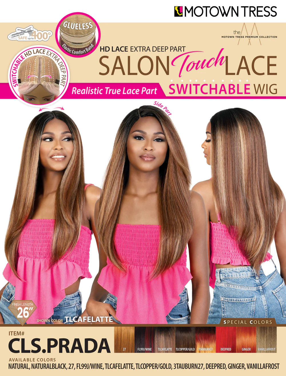 Motown Tress HD Lace Extra Deep Part Salon Touch Wig CLS PRADA - Elevate Styles