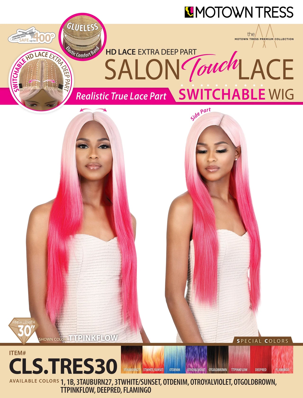 Motown Tress HD Lace Extra Deep Part Salon Touch Wig CLS TRES30 - Elevate Styles