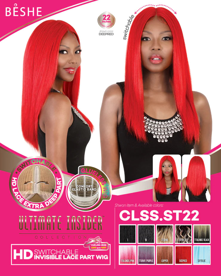 Beshe Ultimate Insider Collection Swtichable Invisible Lace Part Wig CLSS.ST22 - Elevate Styles