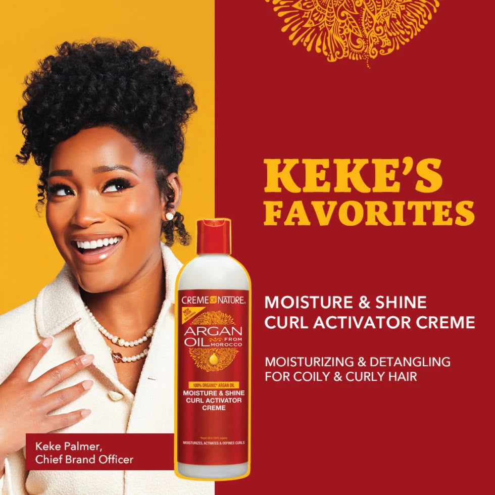Creme of Nature Argan Oil Moisture & Shine Curl Activator Creme 12 Oz