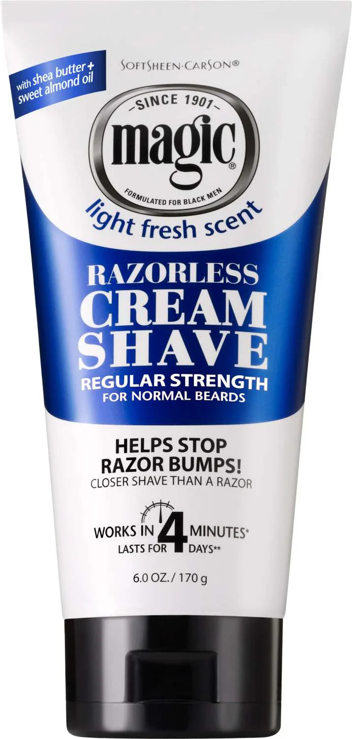 SoftSheen Carson Magic Razorless Cream Shave Regular Strength Light Fresh Scent 6 oz - Elevate Styles