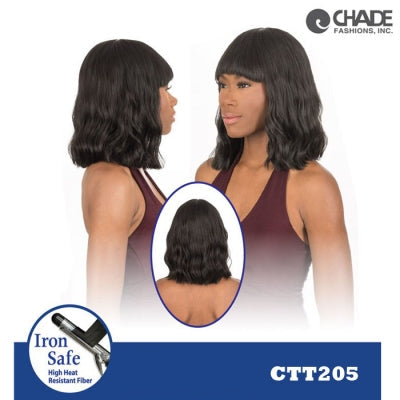 Chade Synthetic Full Wig Short Wavy Bob with Bangs – CTT205