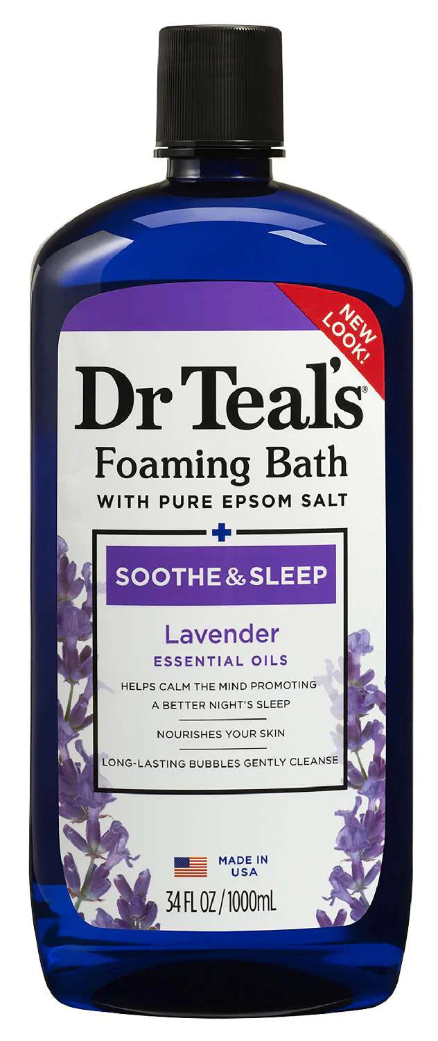 Dr Teal’s Foaming Bath with Pure Epsom Salt – Soothe & Sleep with Lavender 34 Oz - Elevate Styles