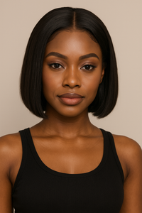 Thumbnail for Mac Queen Ways Wig 13x5 100 Percent Remy Human Hair Lace Front Wig Bob 10 Inch