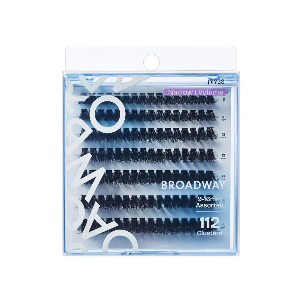 Broadway Narrow Volume Lashes – DIY Customizable Extensions (70–140 pcs) – DIY38 - Elevate Styles