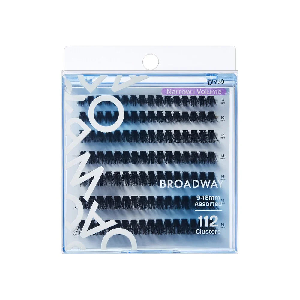 Broadway Narrow Volume Lashes – DIY Customizable Extensions (70–140 pcs) – DIY39 - Elevate Styles