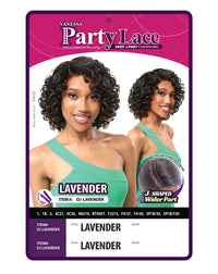 Thumbnail for Vanessa Party Lace Synthetic Deep J-Part Fashion Wig - LAVENDER
