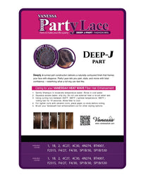 Thumbnail for Vanessa Party Lace Synthetic Deep J-Part Fashion Wig - LAVENDER
