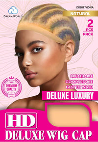 Thumbnail for Dream World HD Deluxe Wig Cap Natural DRE097HDNA – 2 PCS - Elevate Styles