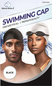 Thumbnail for Dream World Swimming Cap Black – One Size Fits All - Elevate Styles