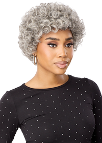 Thumbnail for Outre Fab&Fly™ Gray Glamour 100% Unprocessed Human Hair Wig HH Marini QHFGMAI