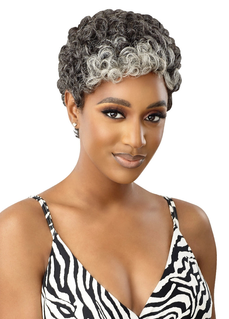 Outre Fab&Fly™ Gray Glamour 100% Unprocessed Human Hair Wig HH-DINA - Elevate Styles