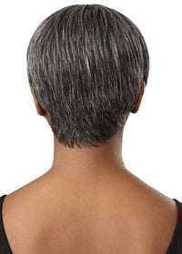 Thumbnail for Outre Fab&Fly™ Gray Glamour Human Hair Full Cap Wig Zaida - Elevate Styles