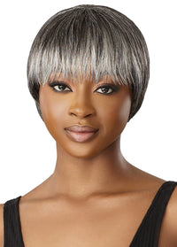 Thumbnail for Outre Fab&Fly™ Gray Glamour Human Hair Full Cap Wig Zaida - Elevate Styles