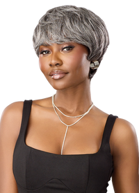 Thumbnail for Outre Fab&Fly™ Gray Glamour 100% Unprocessed Human Hair Wig HH Galina QHFGGAL