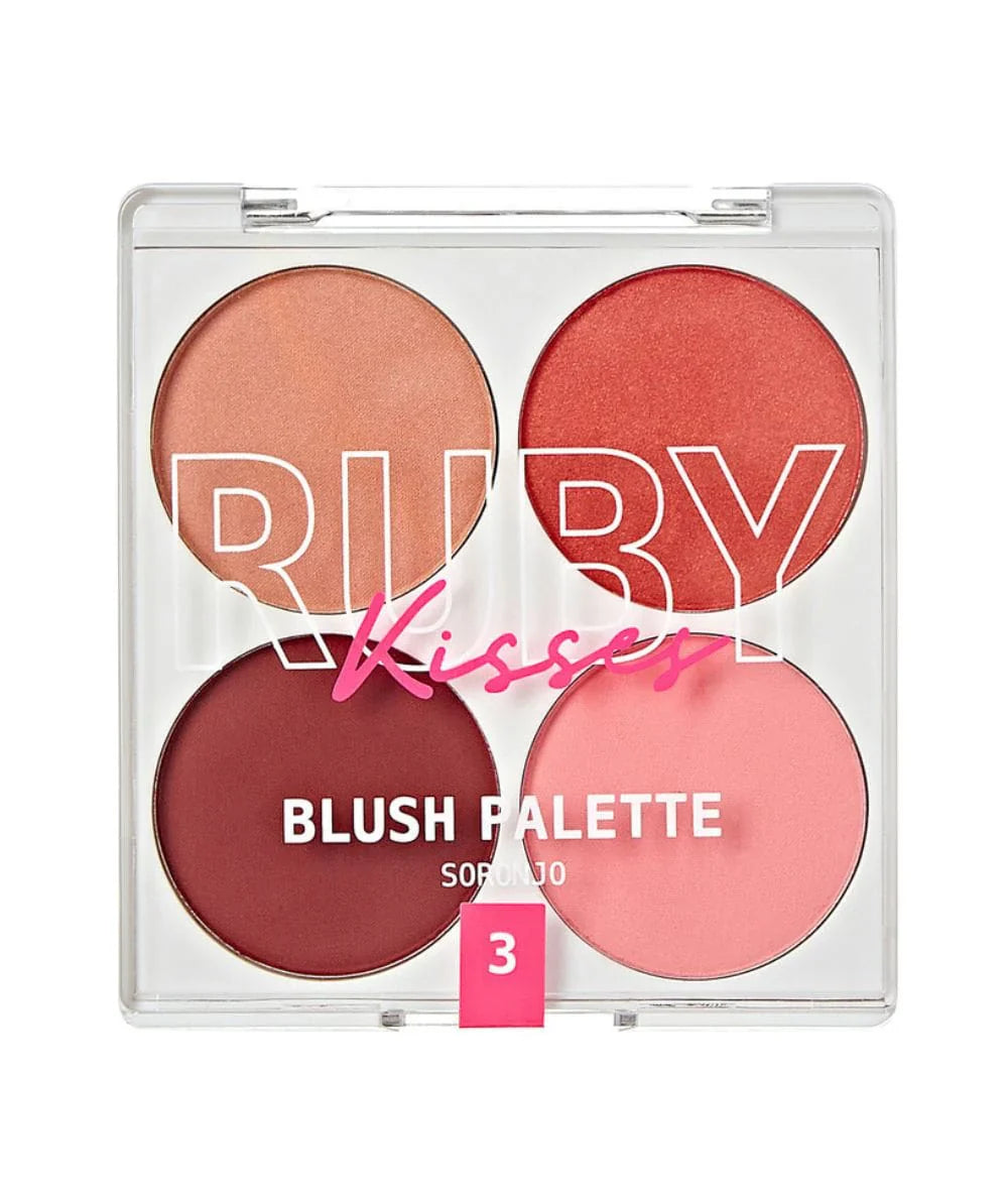Ruby Kisses Blush Palette 4 Color Set Soronjo RKB03 - Elevate Styles
