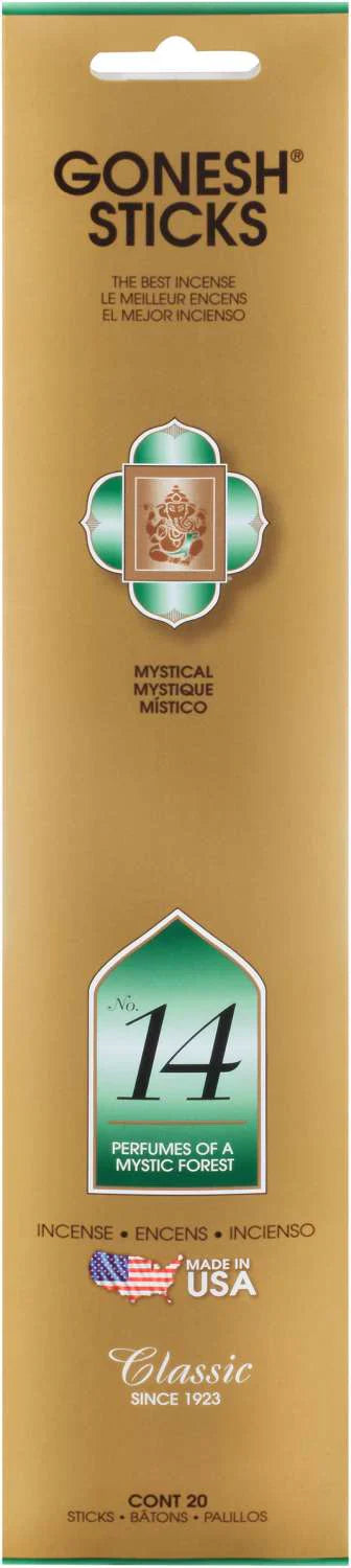 Gonesh Sticks Incense No 14 Perfumes of a Mystic Forest Mystical 20 Sticks - Elevate Styles