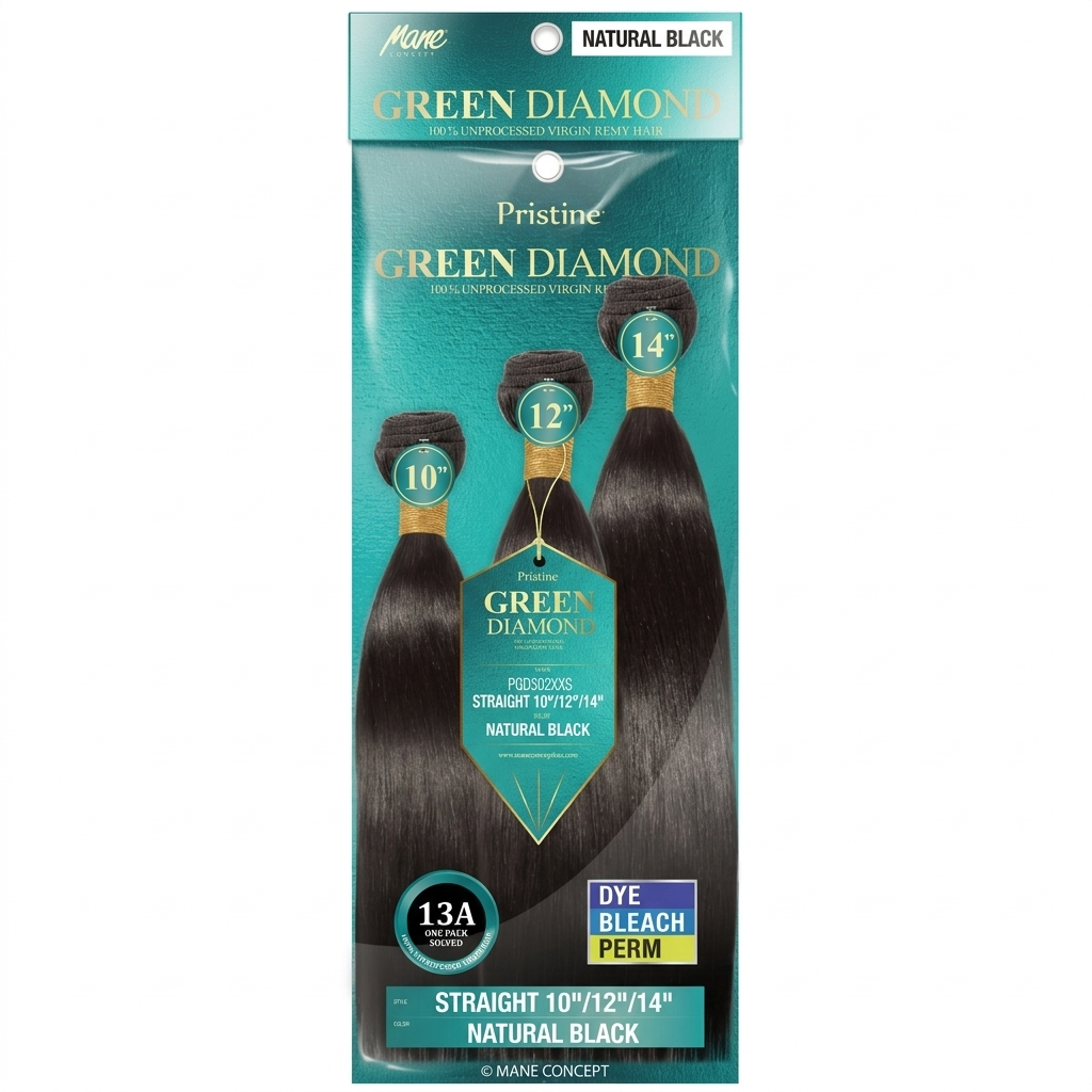Green Diamond 13A Straight 100% Unprocessed Virgin Remy 3-Bundle Pack (10"–30") - Elevate Styles
