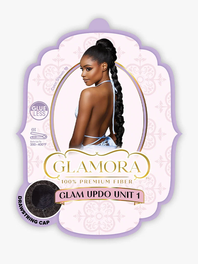 Sensationnel Glamora Long Braid Drawstring Updo Glam Updo Unit 1 GMGU001