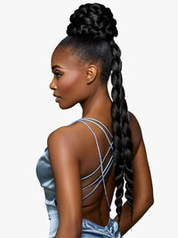 Thumbnail for Sensationnel Glamora Long Braid Drawstring Updo Glam Updo Unit 3 GMGU003