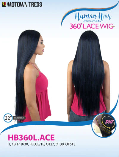 Motown Tress Human Hair Premium Mix 360 Lace Wig HB360L.ACE - Elevate Styles