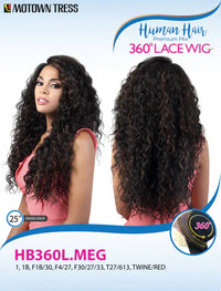 Thumbnail for Motown Tress Human Hair Premium Mix 360 Lace Wig HB360L.MEG - Elevate Styles
