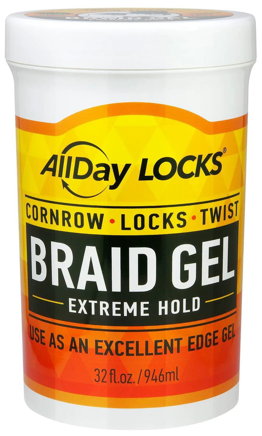 AllDay Locks Braid Gel Extreme Hold 32 fl oz – For Cornrows, Twists ...