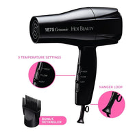 Thumbnail for Hot Beauty Professional 1875 Ceramic Mid Size Hair Dryer