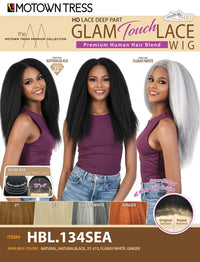 Thumbnail for Motown Tress HD Lace Deep Part Glam Touch Lace Wig - HBL.134SEA - Elevate Styles