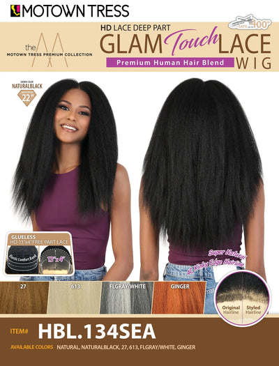 Motown Tress HD Lace Deep Part Glam Touch Lace Wig - HBL.134SEA - Elevate Styles
