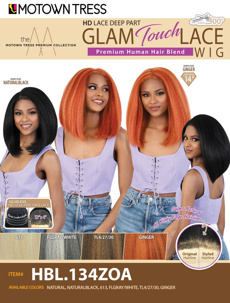 Motown Tress HD Lace Deep Part Glam Touch Lace Wig - HBL.134ZOA - Elevate Styles