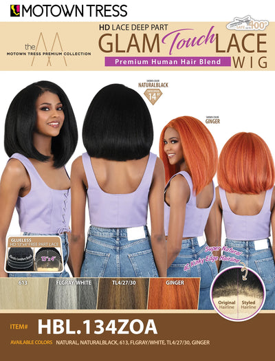Motown Tress HD Lace Deep Part Glam Touch Lace Wig - HBL.134ZOA - Elevate Styles
