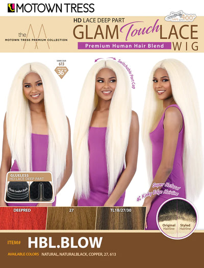 Motown Tress GlamTouch HD Lace Part Wig - HBL.BLOW - Elevate Styles
