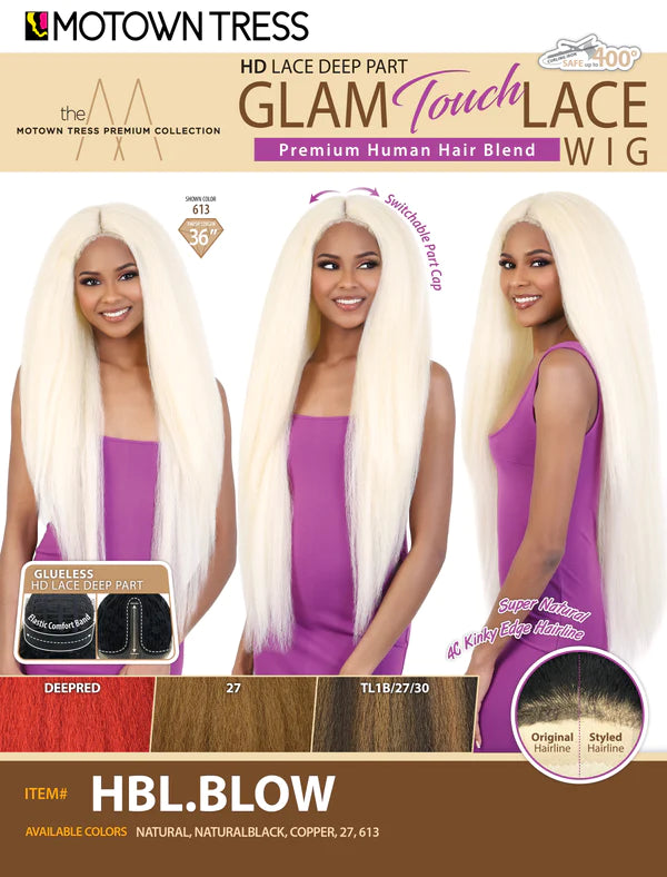 Motown Tress GlamTouch HD Lace Part Wig - HBL.BLOW - Elevate Styles
