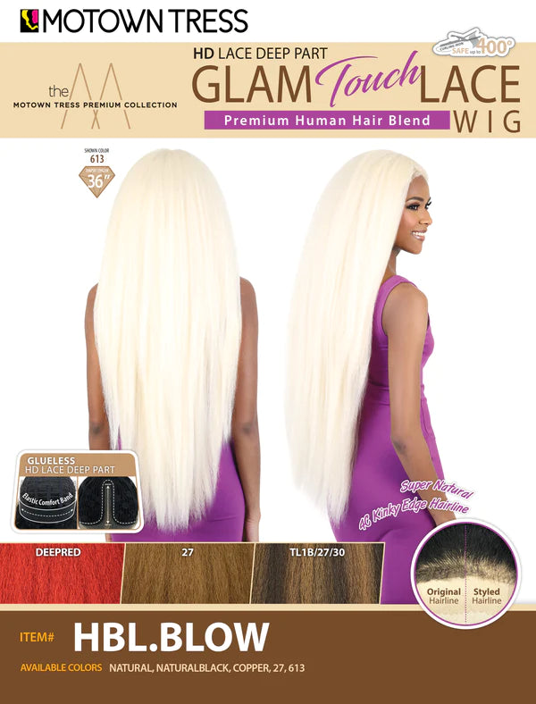 Motown Tress GlamTouch HD Lace Part Wig - HBL.BLOW - Elevate Styles