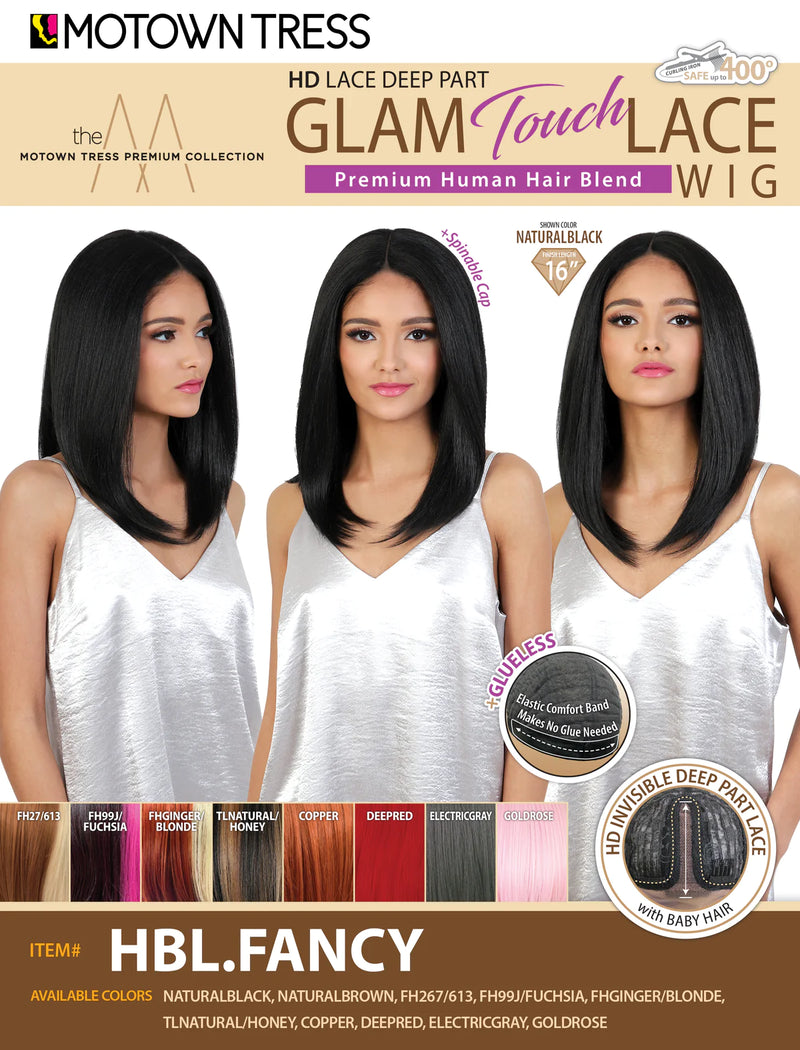 Motown Tress HD Human Blend Deep Part Lace Front Wig HBL.FANCY - Elevate Styles